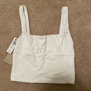 Aritzia white crop top